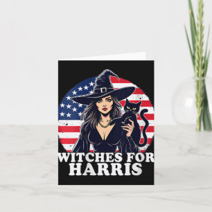 Vrouwen heksen voor Kamala Harris Halloween Politi Kaart