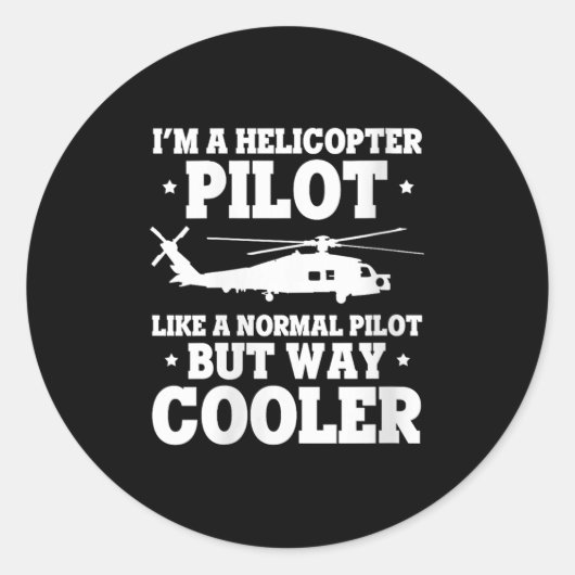 Vrouwen helikopter veel koeler dan gemiddeld Flyer Ronde Sticker (Voorkant)