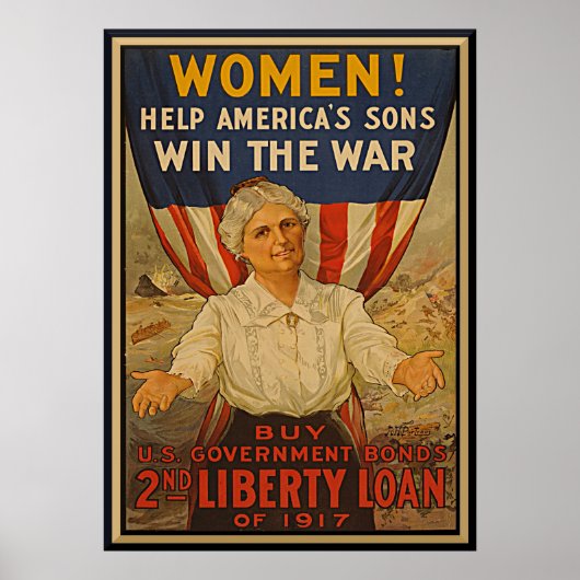 Vrouwen helpen de  Amerikaanse zangoorlog te redde Poster (Voorkant)