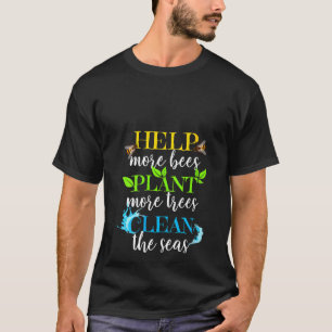 Vrouwen helpen meer bijen om het milieu-T-shirt vo T-shirt