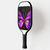 vrouwen hemelse vlinder zwart en wit pickleball paddle (Links)