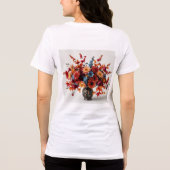 Vrouwen Herfst Boeket Wit Triblend T-Shirt (Achterkant)