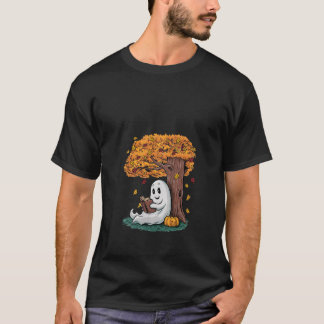 Vrouwen Herfst Seizoen Ontwerp Geesten Leesboek T-shirt