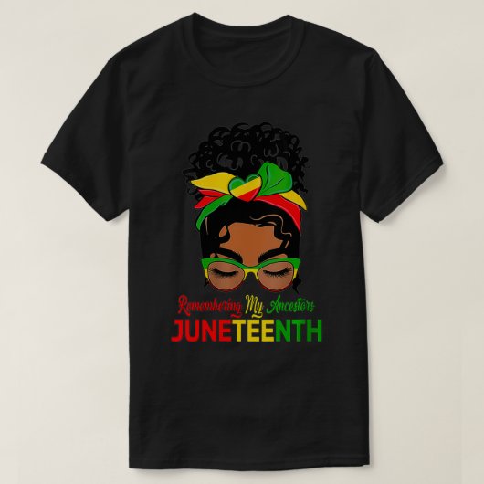 Vrouwen herinneren zich mijn anker Juneteenth Blac T-shirt (Design voorkant)