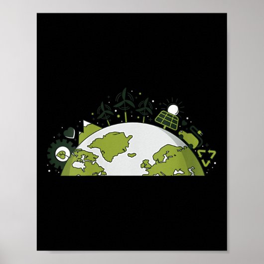 Vrouwen hernieuwbare energie & Recycling - Poster (Voorkant)