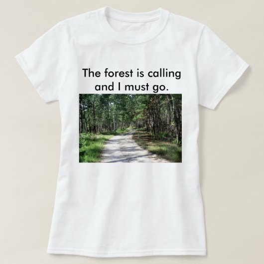 Vrouwen Het bos noemt t-shirt (Design voorkant)