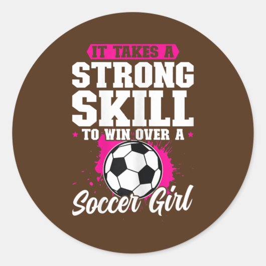 Vrouwen Het heeft een sterke skillsoccer-medaille  Ronde Sticker (Voorkant)