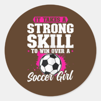 Vrouwen Het heeft een sterke skillsoccer-medaille Ronde Sticker
