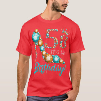 Vrouwen Het is mijn 58ste schoenkroop Happy 58ste T-shirt