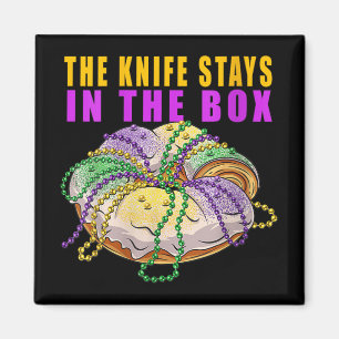 Vrouwen het mes blijft in de doos Mardi Gras grapp Magneet