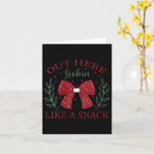 Vrouwen hier lijken op een snack Grappig Kerstmis Kaart (Gele Bloem)