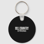 Vrouwen Hill Country Strong Texas Pride Quote V-ne Sleutelhanger (Voorkant)