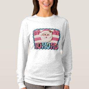 Vrouwen Ho Ho Ho Kerstman – Nepborduurwerk T-shirt
