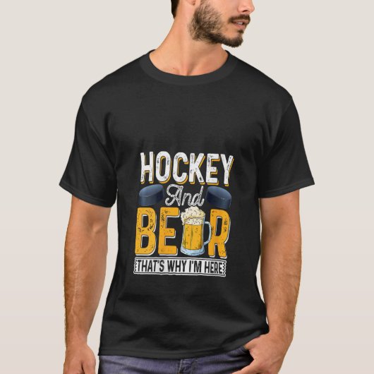 vrouwen hockey en bier grap vader grappig papa vad t-shirt (Voorkant)