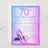 Vrouwen Hoge hak schoen 70e verjaardag Kaart (Voorkant)