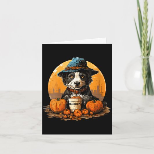 Vrouwen hond Halloween  Kaart (Voorkant)