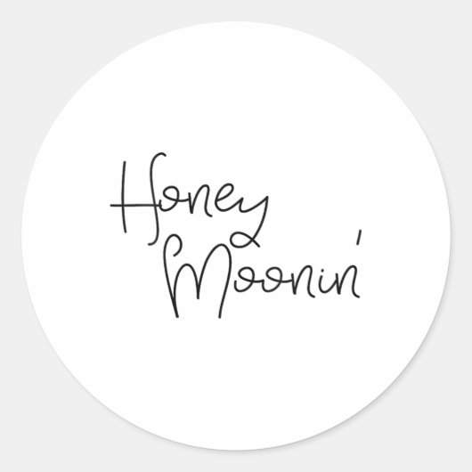 Vrouwen Honeymooning Honeymooning Koppels Ronde Sticker (Voorkant)