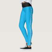 Vrouwen Honkbal of Softball Naad blauwe broek Leggings (Links)