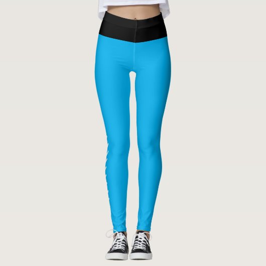 Vrouwen Honkbal of Softball Naad blauwe broek Leggings (Voorkant)