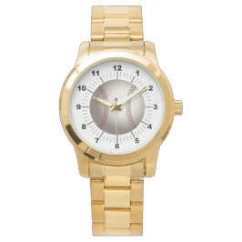 Vrouwen honkbal oversized gouden armband horloge