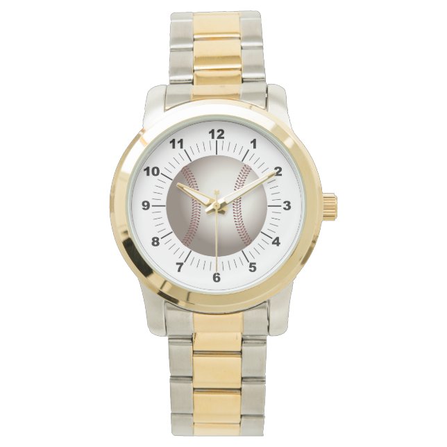 Vrouwen honkbal oversized twee-tonige horloge (Voorkant)