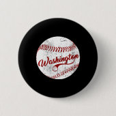 Vrouwen honkbal Washington DC Team Ronde Button 5,7 Cm (Voorkant)
