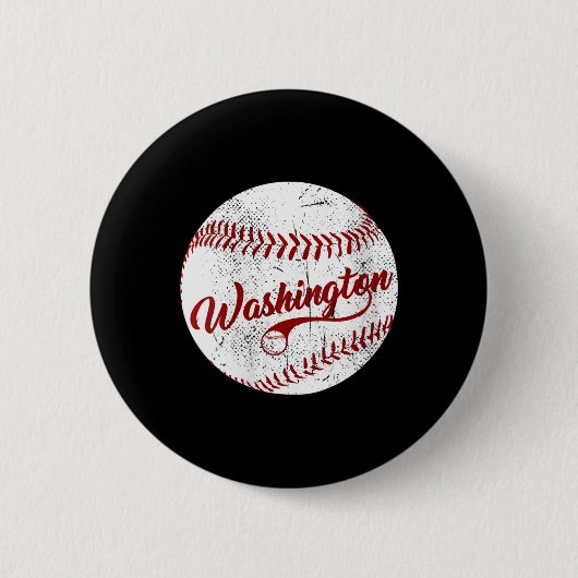 Vrouwen honkbal Washington DC Team Ronde Button 5,7 Cm (Voorkant)