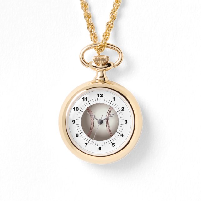 Vrouwen Honkbal Wraparound Gold Watch Horloge (Voorkant)