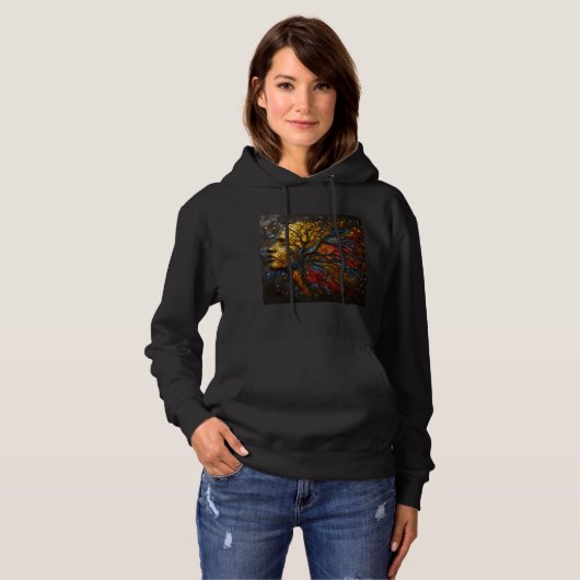 Vrouwen Hooded Sweatshirt Artwork 5 (Voorkant volledig)