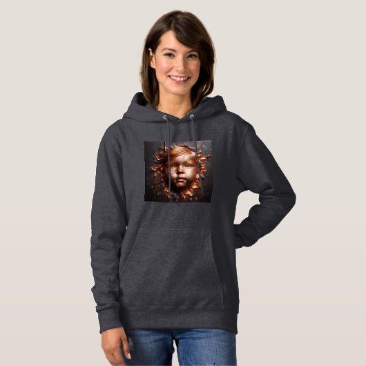 Vrouwen Hooded Sweatshirt Artwork 8 (Voorkant volledig)
