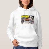 Vrouwen hoodie. Gelukkige Vaderdag. koe/dirigent Hoodie (Voorkant)