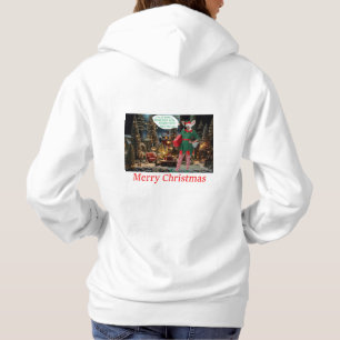 Vrouwen hoodie. Vrolijk kerstfeest. fennec vos/elf Hoodie