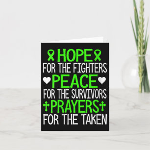 Vrouwen hopen op vrede en gebeden Green Ribbon Men Kaart