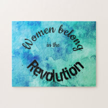 Vrouwen horen...feministische quote waterverf kuns