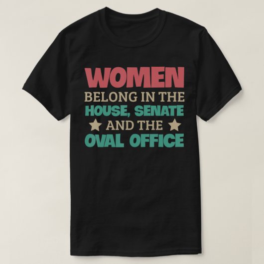Vrouwen horen in het Huis Senaat Ovale Kantoor Fem T-shirt (Design voorkant)