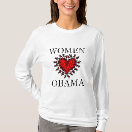 Vrouwen horen Obama T-shirt (Voorkant)