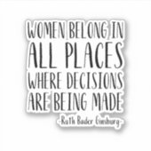 Vrouwen horen op alle plaatsen waar beslissingen R Sticker (Voorkant)