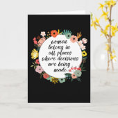 Vrouwen horen overal thuis kaart (Gele Bloem)