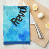 Vrouwen horen thuis in de revolutionaire blauwe wa theedoek (Quarter Fold)