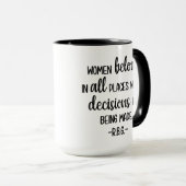 Vrouwen horen thuis op alle plaatsen waar beslissi mok (Voorkant rechts)