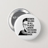 vrouwen horen thuis op alle plaatsen waar beslissi ronde button 5,7 cm (Voorkant /achterkant)