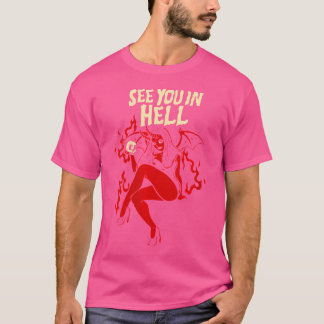 Vrouwen Horror Art - Sexy Gothic Meisje Succubus - T-shirt