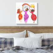 Vrouwen houden de halve hemel omhoog canvas afdruk (Insitu (Slaapkamer))