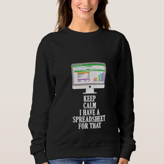 Vrouwen houden kalm als ik spreadsheet heb in Kant Trui (Voorkant)
