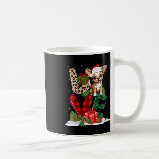 Vrouwen houden van Chihuahua Dog Buffalo Plaid Hon Koffiemok (Rechts)