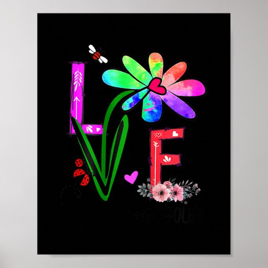Vrouwen houden van Gogo leven Daisy Flower Cute Poster (Voorkant)
