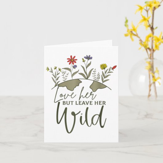 Vrouwen houden van haar, maar laten haar wilde gra kaart (Gele Bloem)