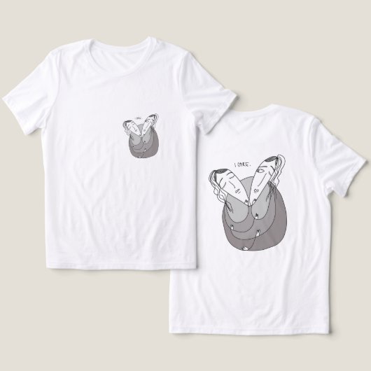 Vrouwen houden van lhbt-trots en liefde Tri-Blend shirt (Ontwerp Voorkant & Achterkant)