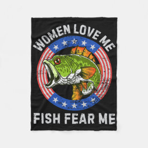 Vrouwen houden van me Vissen angst me b Vissen Hum Fleece Deken