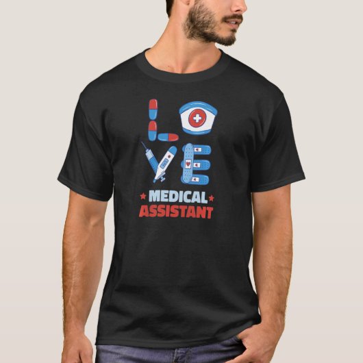 Vrouwen houden van medische assistentie Klinische  T-shirt (Voorkant)